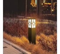 Éclairage Chemin Paysager 23,62 Pouces Bornes Lumineuses Étanches Éclairages Chemin Extérieurs Modernes Lampadaires De Pelouse Noir Lampadaires D'allée Patio Pelouse Jardin Trottoir Allée Lanterne