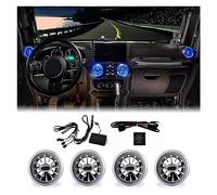 Éclairage d'ambiance LED 32 couleurs pour ventilation, éclairage d'ambiance, éclairage de sortie de turbine, couvercle de climatiseur Compatible Pour Jeep et Wrangler JK JKU 2011-2017(4 air outlets)