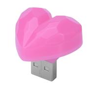Éclairage D'ambiance - PVC 3x3x3,2 Cm | Lumière De Nuit | Décoration Intérieure | Mini Lampe LED En Forme De Cœur Pour Décoration Intérieure De Tableau De Bord, Éclairage D'ambiance Pour Chambre À Cou