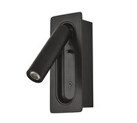 Éclairage d'appliques murales de tête de lit,projecteur de lecture à LED intégré,lampe de lecture d'ingénierie rotative avec interrupteur caché,applique murale en aluminium 3W pour hôtel de chevet