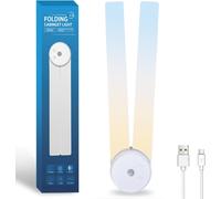 Éclairage D'Armoire Led Avec Détecteur De Mouvement Led Lampe De Placard Dimmable Eclairage Cuisine Sous Meuble Usb Sans Fi Rechargeable 180° Rotatif Veilleuse Pour Couloir Placard Escalier