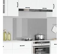 vidaXL Éclairage de crédence de cuisine en verre trempé – Gris clair 110x60x0,6 cm