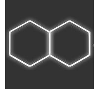 Éclairage De Garage LED Hexagonal, Plafonnier LED Nid D'abeille,Lampe De Garage Hexagonale,1 À 8 Trous Au Choix, Pour Atelier, Entrepôt, Sous-Sol, Salle De Sport (2 holes)