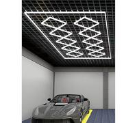 Éclairage de garage LED ultra-lumineux, 6 500 K, forme hexagonale en nid d'abeille, éclairage d'atelier pour l'esthétique automobile, le garage, le sous-sol et la salle de sport 9