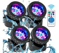 Eclairage de l'étang Projecteurs de jardin Projecteurs sous-marins Lampes sous-marines avec minuterie Lampe de paysage pour aquariumPiscine Réservoir à poissons Fontaine
