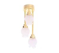 Éclairage de Maison de poupée, lumières Maison poupée, éclairage LED Miniature réaliste 1:12, Lampe Plafond Suspendue au muguet à Piles pour Bricolage, Faire Semblant, Mini Lustre