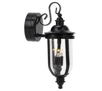 Éclairage de Maison de Poupée, Meubles de Maison de Poupée avec Mini Lampe Murale à économie d'énergie, Applique Murale LED en Métal, Abat-Jour en Verre de Jardin Noir,