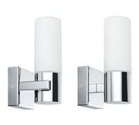 Éclairage de miroir Gemini IP44 E14 230V max. 2x20W gradable Chrome#Satiné chrome G