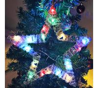 Éclairage de Noël pour fenêtre, étoiles LED, décoration de Noël, décoration de Noël, éclairage à suspendre, étoile de Noël éclairée à piles pour sapin de Noël, porte d'entrée, décoration de fenêtre de