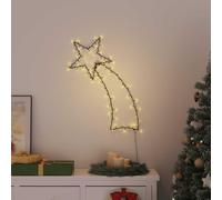 Éclairage de Noël, silhouette d'étoile filante, 115 LED, blanc chaud, 8 modes, 56 x 90 cm, pour intérieur, fenêtre, mur, décoration festive