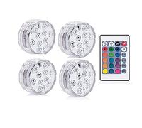 Éclairage de Piscine LED Télécommande RVB Diving Light Powered Powered Sightwater Night Light Vase Extérieur Vase Jardin Jardin Décoration de fête de Noël Lumière de Piscine ( Color : 1 controller 4 L