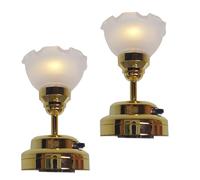 Éclairage de Plafond de poupée 2pcs 1:12 Simulation à échelle Miniature Lautres Maison poupée