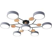 Éclairage De Plafond Plafonnier LED Acrylique Circulaire Plafonnier Semi-encastré Moderne Nordique Plafonnier Proche du Plafond Luminaires pour Salon Salle à Man, G-7 Heads, Three-Color Light