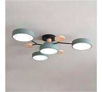 Éclairage De Plafond Plafonnier LED Acrylique Circulaire Plafonnier Semi-encastré Moderne Nordique Plafonnier Proche du Plafond Luminaires pour Salon Salle à Man, Green-4 Heads, Three-Color Light