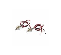 Eclairage de plaque immatriculation replay a leds conique chrome diam 4mm (1 led rouge) (paire) n/a G