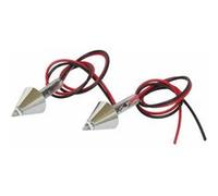 Eclairage de plaque immatriculation replay a leds conique chrome diam 4mm (1 led rouge) (paire) n/a G