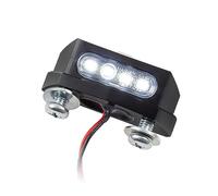 Éclairage de plaque minéralogique LED Diamond noir, homologué E, universel pour moto, scooter, éclairage de plaque d'immatriculation