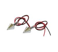 Eclairage de plaque Replay IMMATRICULATION A LEDS CONIQUE CHROME DIAM 4mm 1 LED ROUGE PAIRE