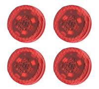 Éclairage de porte de voiture 4pcs Automatique Universal Imperproofing Caror Door Lights auto-adhésif Round 5 LED Rouge Strobe Strobe Light pas de batterie