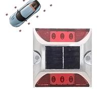 Éclairage de quai solaire pour allée | Réflecteurs solaires pour éclairages d'allée | Éclairages extérieur permanent | Feu d'avertissement et de marche | Éclairage de sécurité à énergie solaire pour a