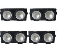 Éclairage de scène à LED COB, options de blanc froid et chaud, contrôle DMX,4 lumières