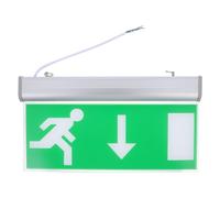 Éclairage de Secours à Del Panneau D'issue de Sécurité | Installation Murale Pratique, 3,6 V 2600 Mah, Aluminium et Acrylique, pour Lieux Publics et École