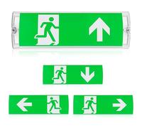 Éclairage de secours à LED, éclairage de sortie de secours à LED, éclairage de sortie de secours étanche IP65 avec batterie de secours, panneau de sortie de secours éclairé 3H, 4 pictogrammes