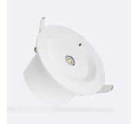 Éclairage De Secours Led Encastrable 120lm Non Permanent Rond Coupe Ø95 Mm 2 W