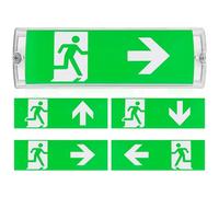 Éclairage de secours LED, IP65, éclairage de sortie de secours, panneau de sortie de secours, 4 pictogrammes de direction, éclairage de sécurité, batterie 3H, éclairage de secours pour voies
