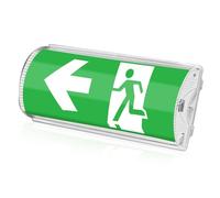 Éclairage de secours LED, lampe de secours avec batterie de secours jusqu'à 3 h, éclairage de sortie de secours avec interrupteur étanche, 100 perles de lampe, lampe de secours étanche pour montage