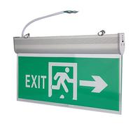 Éclairage de Sortie de Secours à Del,Éclairage de Signalisation d'urgence à LED,Voyant Vert d'Évacuation de Sécurité pour Centres Commerciaux,Supermarchés, Gares, Lieux de Divertissement （Droite）