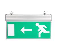 Éclairage de Sortie de Secours à DEL,Éclairage de Signalisation d'Urgence à LED,Voyant Vert d'Évacuation de Sécurité pour Centres Commerciaux,Supermarchés, Gares, Lieux de Divertissement (Gauche)