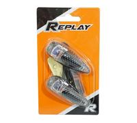 Eclairage deco replay goutte d'eau fender transparent-carbone ampoule bleu (l 62