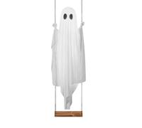 Éclairage des décorations fantômes - suspendu Halloween pour fantôme | Tissu avec des lumières intégrées, conception de siège oscillant, décoration extérieure effrayante, ornement de chemins de vacanc