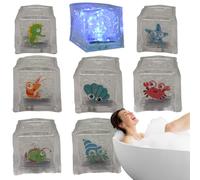 Éclairage Des Jouets De Bain | Jouets De Bain Sensoriels | Cubes De Glace Lueur LED Cubes De Bain Multicolore | Éclairer Les Cubes D'eau De Bain Avec Motif De Mer Pour Les Anniversaires, Les Vacances,