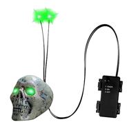 Éclairage des Yeux pour crânes - Accessoires pour Yeux à LED d'halloween avec minuterie, Globes oculaires Rouge Vif pour Bouchons de bouillis de citrouilles | Décoration Gothique