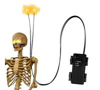 Éclairage des Yeux pour crânes - Accessoires pour Yeux à LED d'halloween avec minuterie, Globes oculaires Rouge Vif pour Bouchons de bouillis de citrouilles | Décoration Gothique