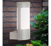 Applique murale applique murale maison applique extérieure lampe d'extérieur, résistant aux intempéries IP44, argent, 1x LED 23W 180Lm blanc chaud, HxL 26x14,5cm