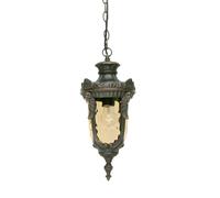 Éclairage D'Extérieur Kettenlaterne Suspendue Soufflé Verre Bronze D 19 CM