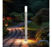 Éclairage D'Extérieur Lampadaire LED Détecteur de Mouvement Prises Inox