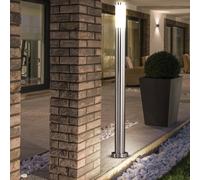 Lampadaire éclairage extérieur lampe de jardin Colonne lumineuse LED éclairage d'entrée jardin, IP44 acier inoxydable opale argentée, 1x LED 7W, DxH 12,7x110 cm