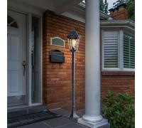 Éclairage D'Extérieur Lampadaire Vert Noir E27 Aluminium Jardin Borne Lumineuse