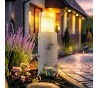 Éclairage D'Extérieur Lampe Solaire Lampadaire LED de Table Bois Jardin D 13,5