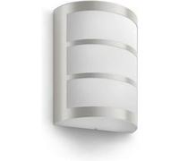 Philips Lighting 173234716 Luminaire extérieur-Applique Python INOX 1x6W 230V, Argent, 6 W, Lumière Blanc Chaud, 181 mm x 96 mm x 236 mm