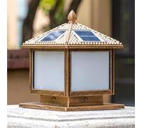 Éclairage Extérieur,Padaire Carré,S Étanches, À Énergie Solaire, Poteaux En Bois 4X4, 5X5, 6X6, Éclairage Led,Padaires En Aluminium, Éclairage Extérieur Pour Patio, Jardin, Allée/Bronze/30 Cm