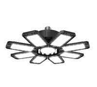 Eclairage Garage 210W 21000LM, Lampe Déformable avec 8+1 Pannelli Ajustables, Plafonnier LED Blanc Froid pour Atelier, Entrepôt, Gym, Sous-Sol, Cuisine