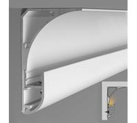 Éclairage indirect à DEL en forme de couronne - Canal LED en aluminium monté en surface de 15 m pour chambre à coucher, couloir, salon, cuisine - Bande lumineuse d'ambiance 1 à 50 m (blanc)