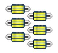 Éclairage Intérieur Ampoule LED Voiture 36mm, 6 Ampoules Navettes Blanc Chaud 9-28V, Haute Luminosité, Plug and Play, Faible Consommation d'Énergie, Autonomie 20 000 heures [Classe Énergétique E]