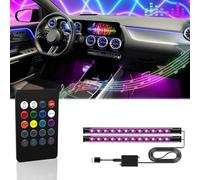 Eclairage intérieur LED Voiture,éclairage intérieur RVB,éclairage d'ambiance Voiture 8 Couleurs,Bande Lumineuse LED Voiture avec Musique synchronisation,éclairage LED Voiture 5V USB.