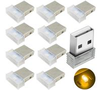 Eclairage Intérieur Voiture USB, 10 Pièces LED Ambiance Light Set, Eclairage Général à LED (Jaune)